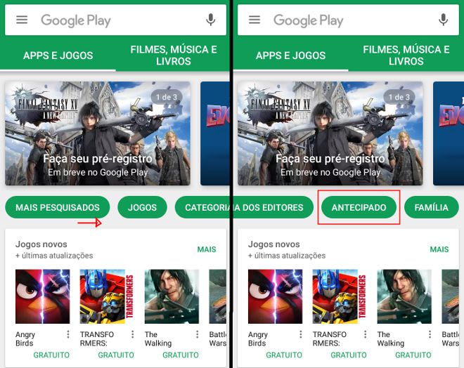 acesso antecipado jogos android