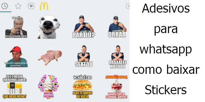 Adesivos para whatsapp, como baixar Stickers