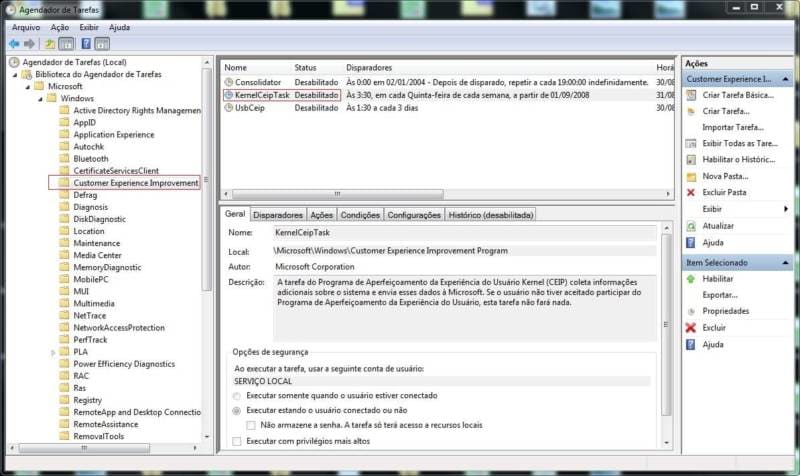 agendador trarefas telemetria windows