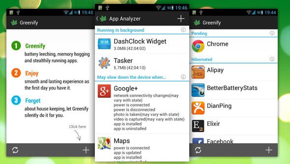 android lento greenefy