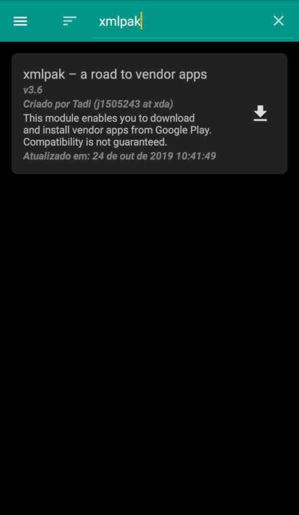 app xmlpak