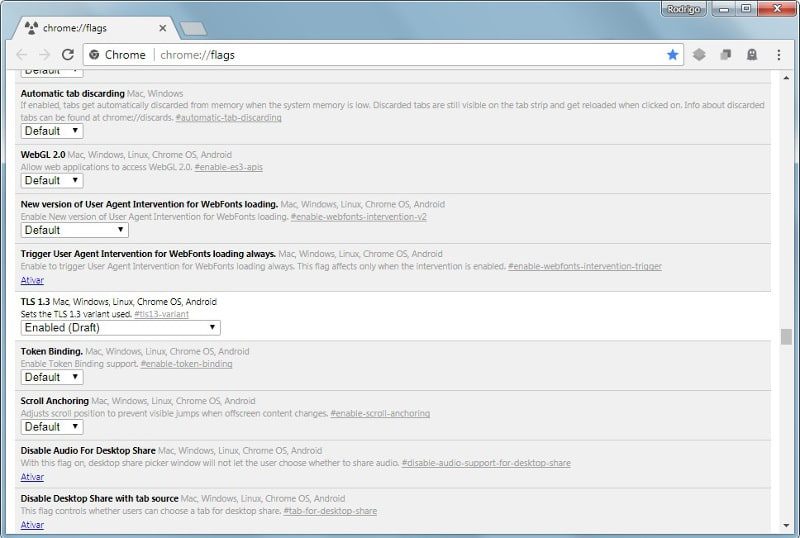chrome tls 13
