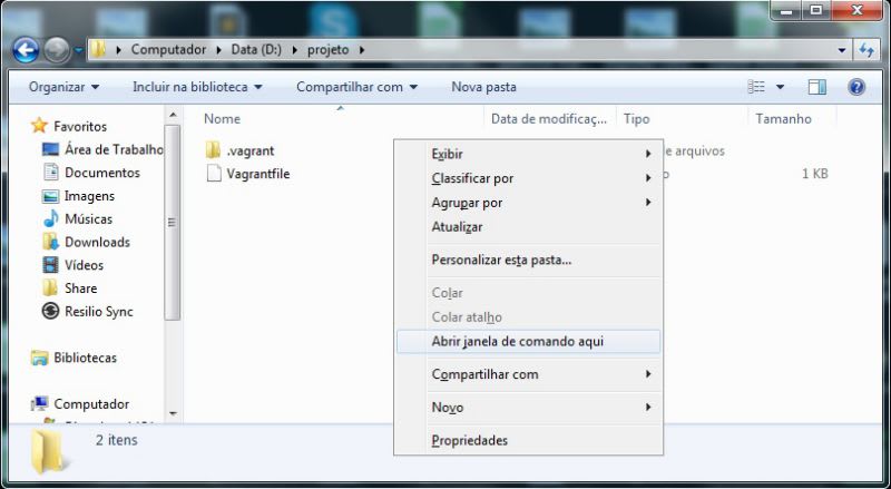 cmd abrir pasta direto