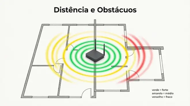 Como paredes e portas bloqueiam o sinal da internet wifi residencial