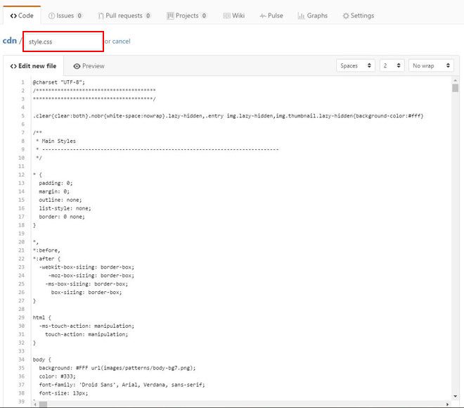 conteudo arquivo repostorio github