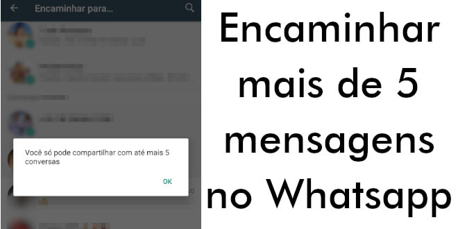 Encaminhar mais de 5 mensagens no Whatsapp