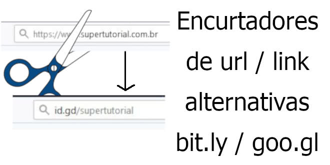 Encurtadores de url / link alternativas bit.ly / goo.gl