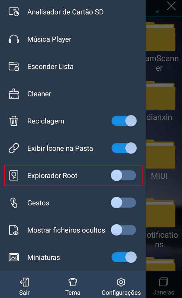 habilitar explorador root es file explorer