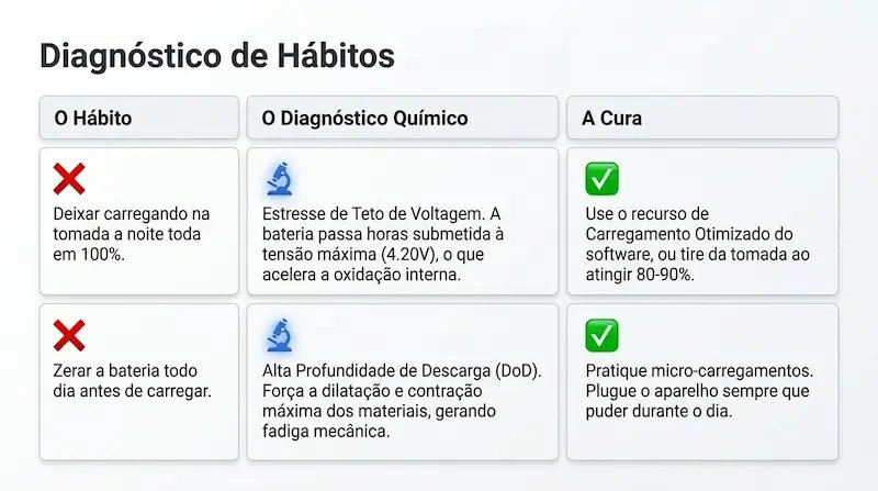 habitos que estragam bateria