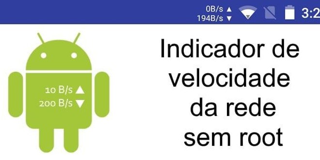 Indicador de velocidade da rede sem root