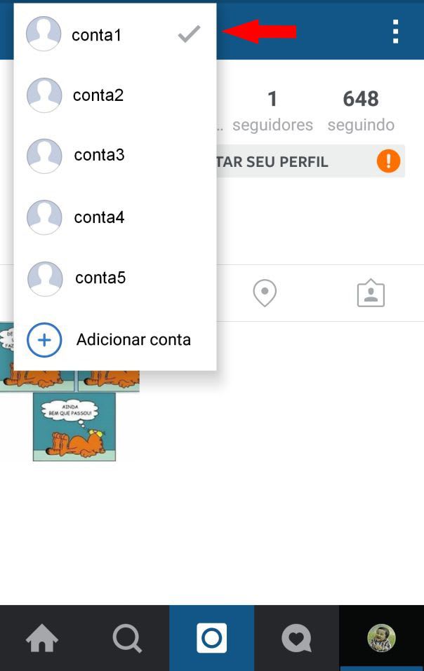 instagram multiplas contas login