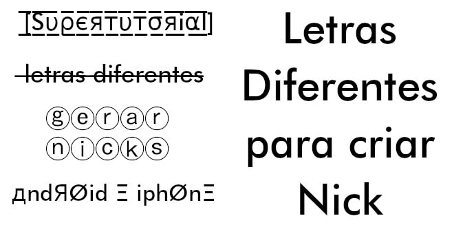 Letras Diferentes - criar nick e ⓡⓔⓓⓔⓢ ⓢⓞⓒⓘⓐⓘⓢ