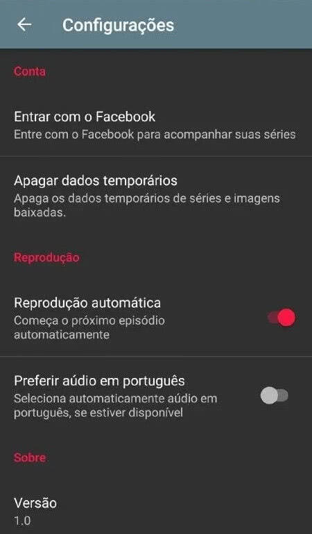 max séries opções app