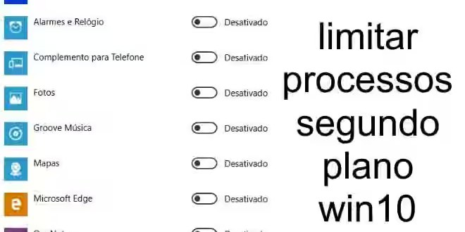 Limitar aplicativos em segundo plano no windows 10