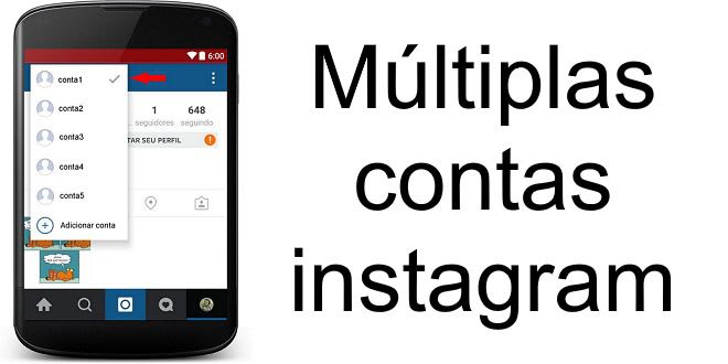 Múltiplas contas instagram no android