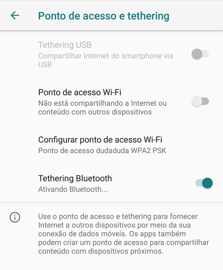 ponto acesso bluetooth
