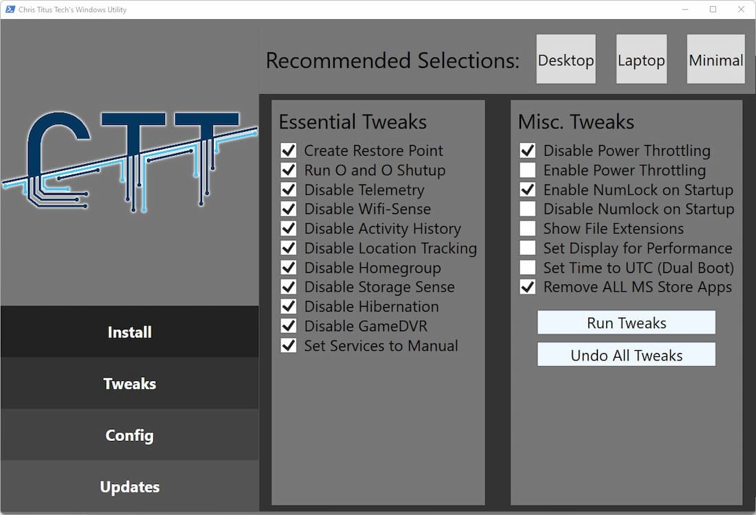 recomendacao debloat win11