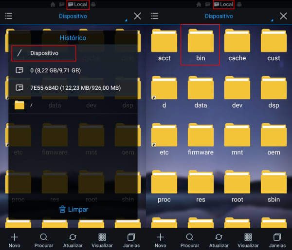 remover arquivos root es file explorer