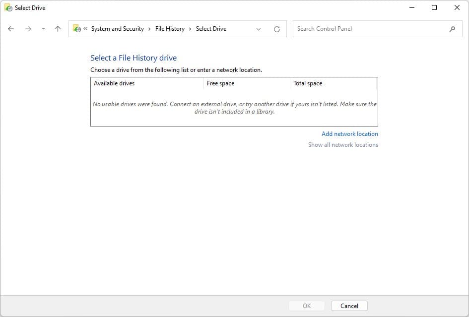 usar rede como backup