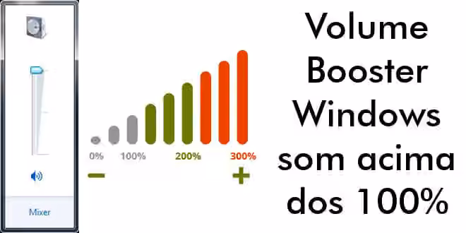 Volume Booster Windows, som acima dos 100%