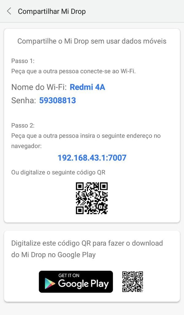wifi file transfer mi drop