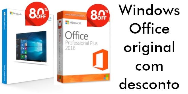 Windows e Office original com desconto
