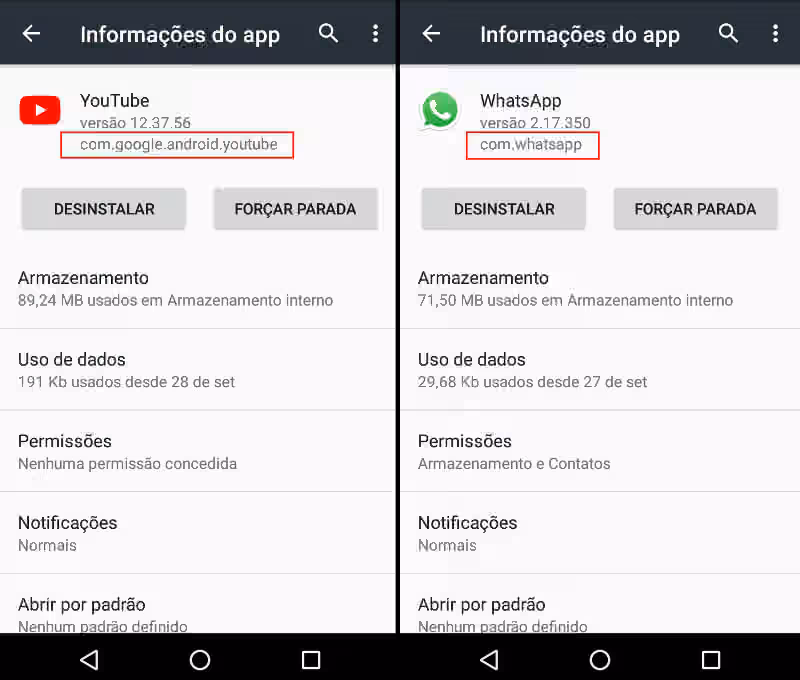 adb uninstall nome app
