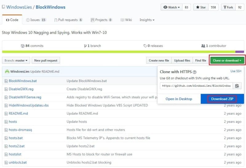 baixar blackwindows github