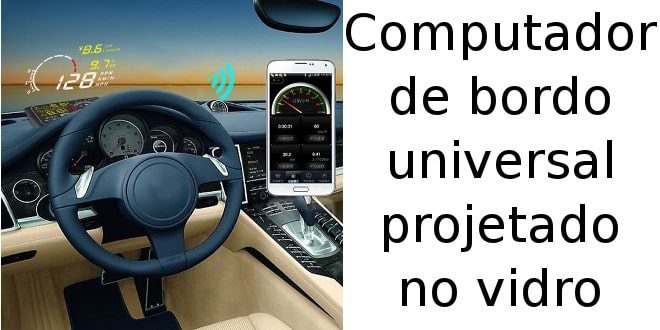 computador bordo universal projetado vidro