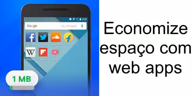 economize espaço opera web apps
