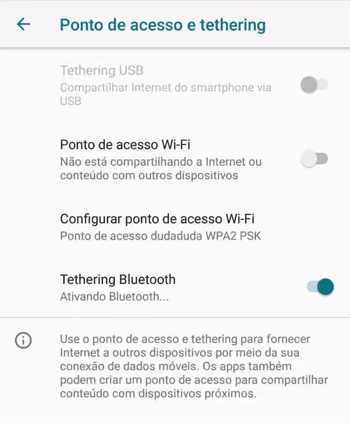 ponto acesso bluetooth